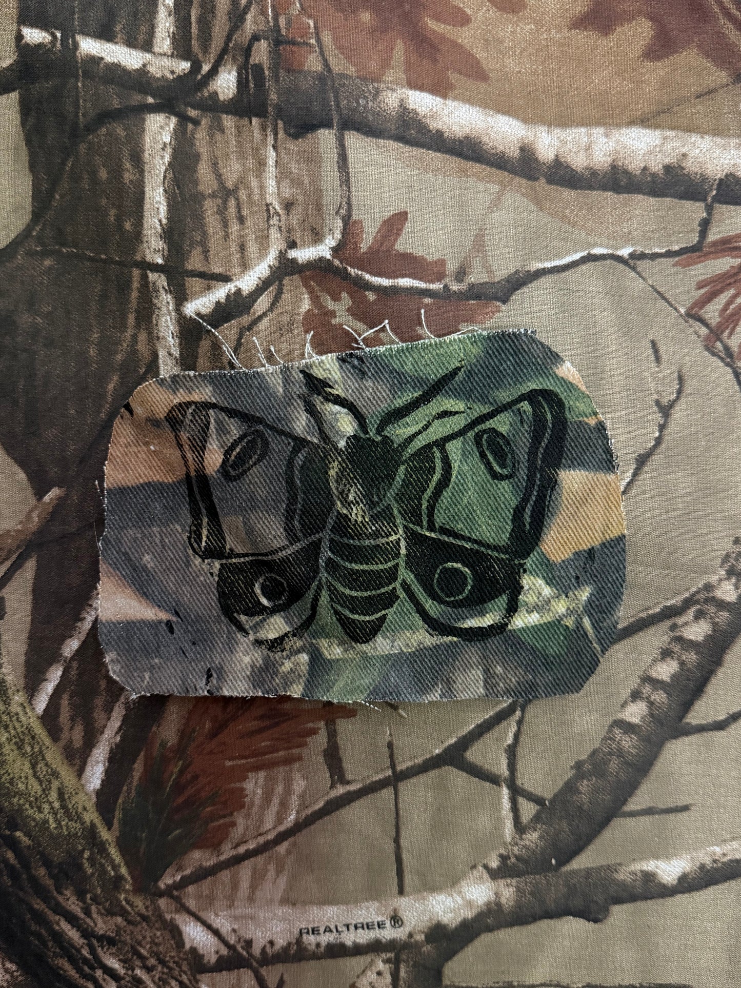 denim woodlands moth patch